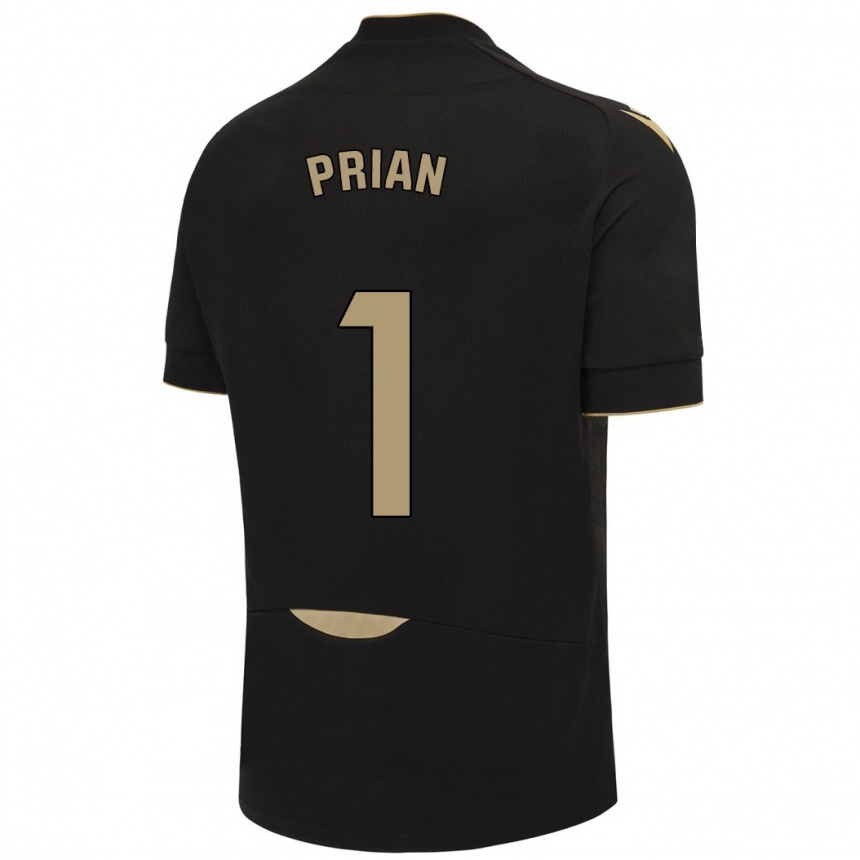 Hombre Fútbol Camiseta Ana María Prián Pereira #1 Negro 2ª Equipación 2023/24 Perú