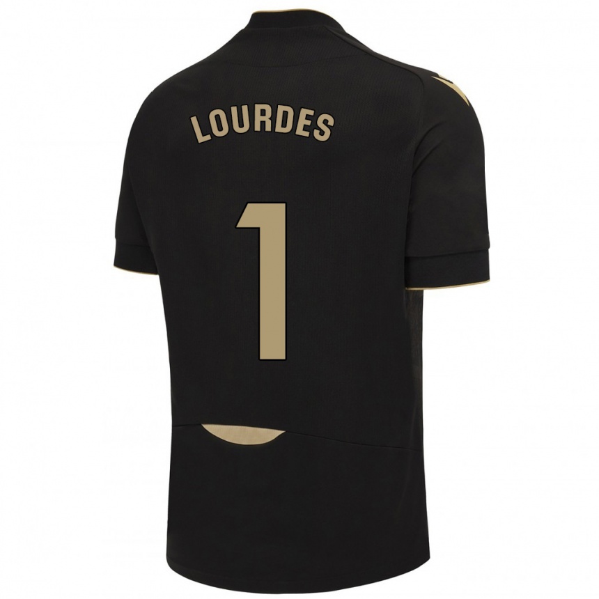 Hombre Fútbol Camiseta Lourdes #1 Negro 2ª Equipación 2023/24 Perú