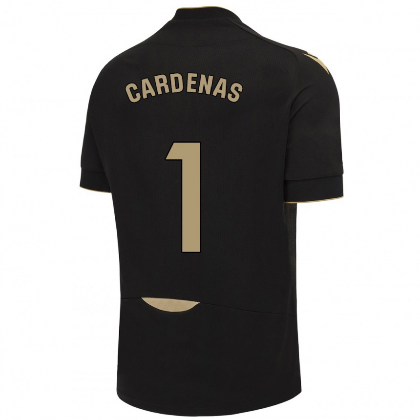 Hombre Fútbol Camiseta Raquel Cárdenas #1 Negro 2ª Equipación 2023/24 Perú