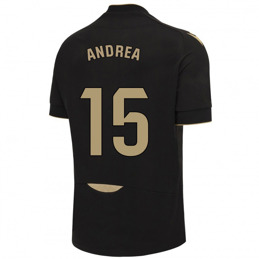 Hombre Fútbol Camiseta Andrea Sánchez Moreno #15 Negro 2ª Equipación 2023/24 Perú