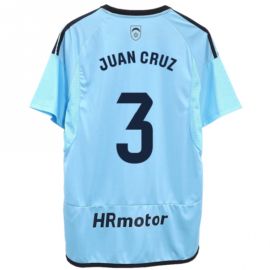 Hombre Fútbol Camiseta Juan Cruz #3 Azul 2ª Equipación 2023/24 Perú