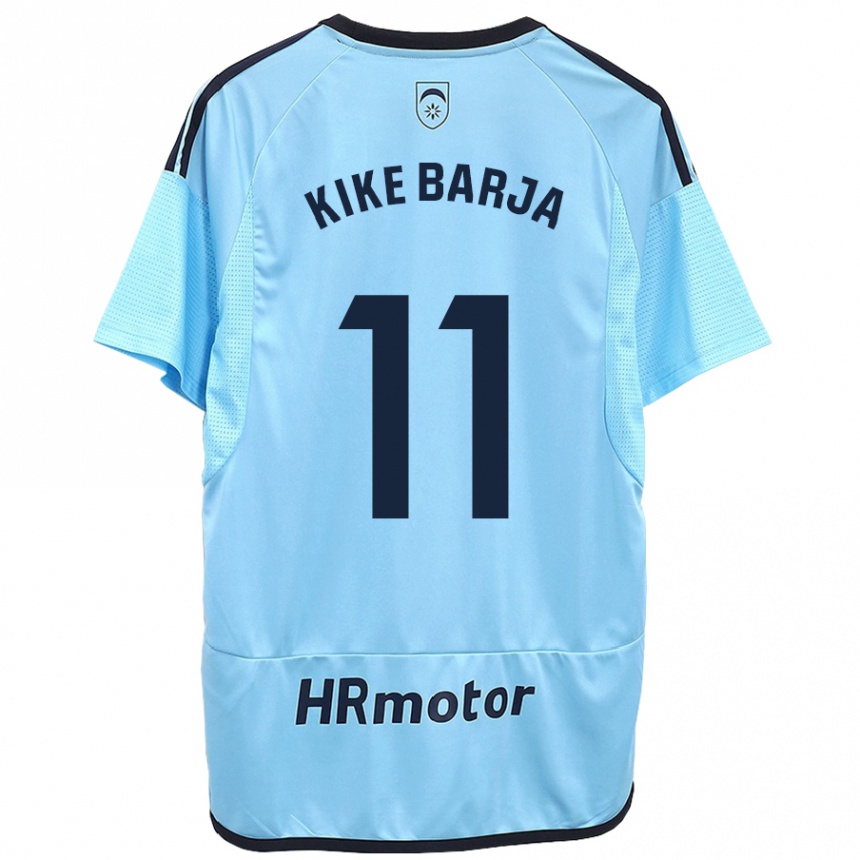 Hombre Fútbol Camiseta Kike Barja #11 Azul 2ª Equipación 2023/24 Perú