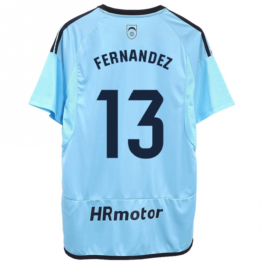 Hombre Fútbol Camiseta Aitor Fernández #13 Azul 2ª Equipación 2023/24 Perú