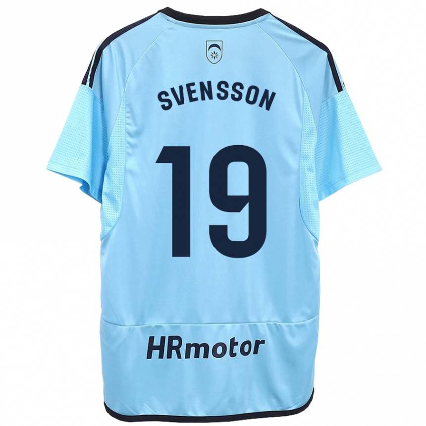 Hombre Fútbol Camiseta Max Svensson #19 Azul 2ª Equipación 2023/24 Perú