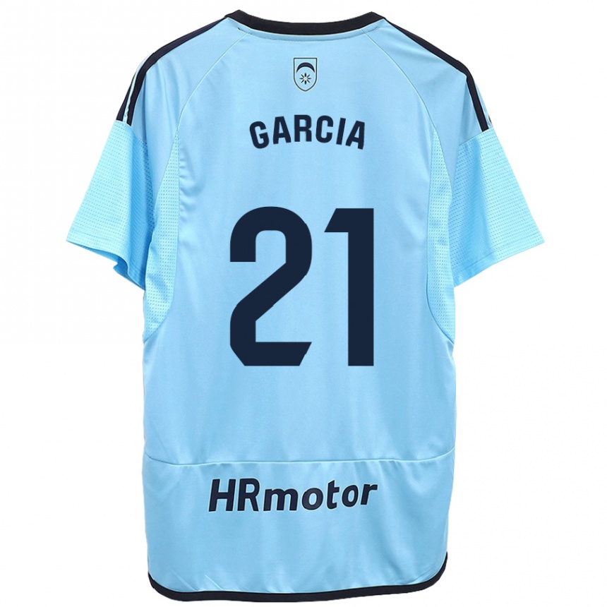 Hombre Fútbol Camiseta Jon García #21 Azul 2ª Equipación 2023/24 Perú