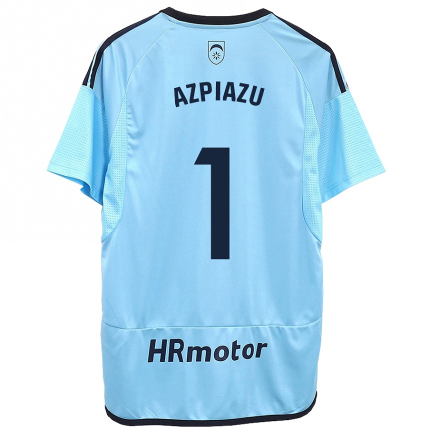 Hombre Fútbol Camiseta Nahia Azpiazu Moreno #1 Azul 2ª Equipación 2023/24 Perú