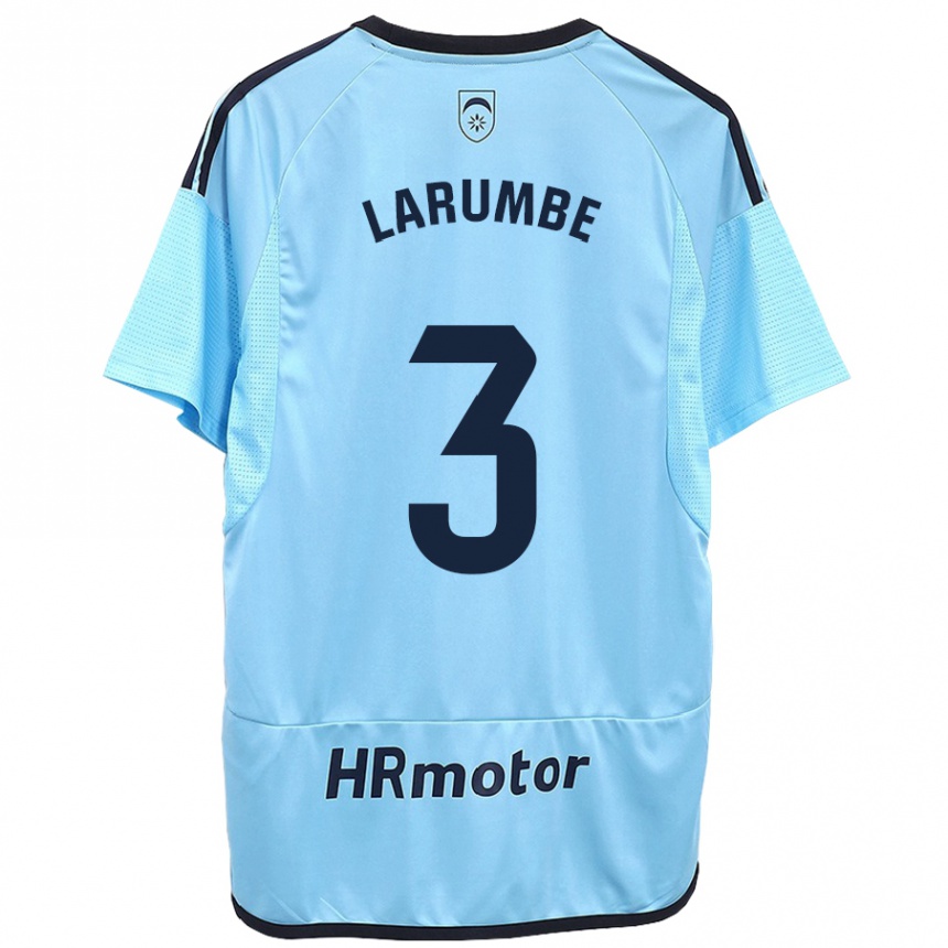 Hombre Fútbol Camiseta Saioa Larumbe Beloqui #3 Azul 2ª Equipación 2023/24 Perú