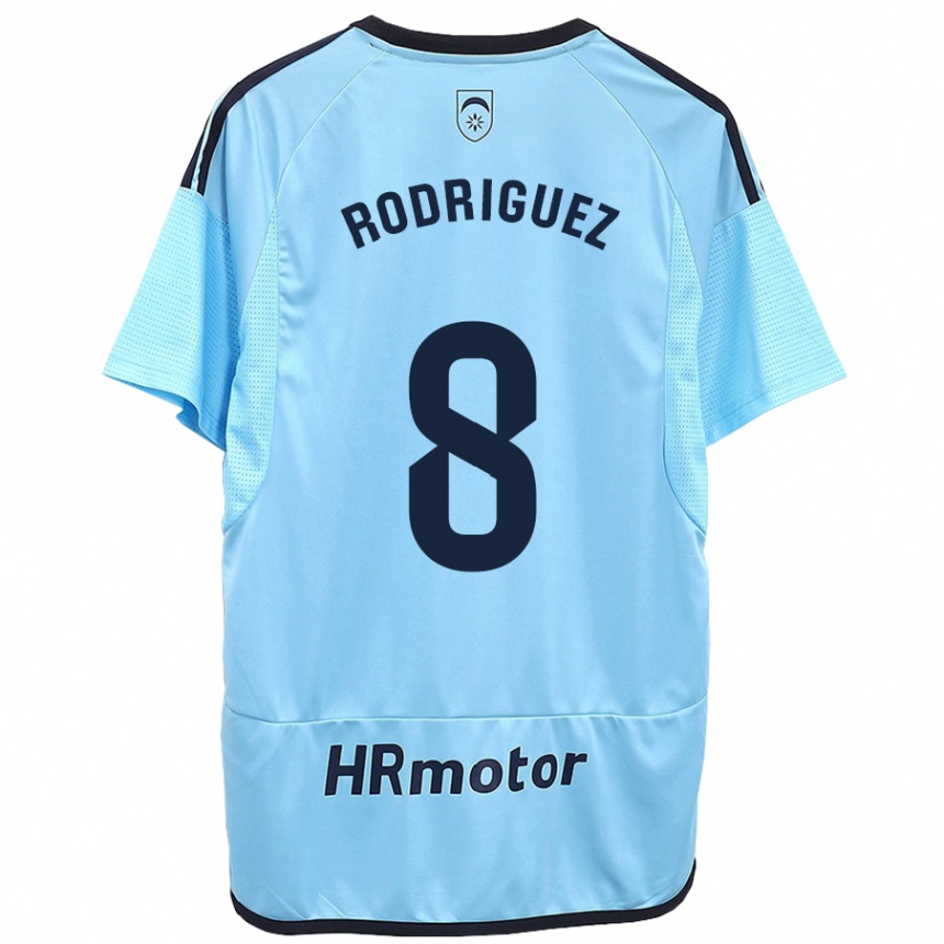 Hombre Fútbol Camiseta Vanessa Rodríguez Iribarren #8 Azul 2ª Equipación 2023/24 Perú