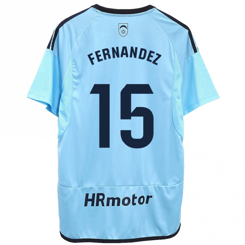 Hombre Fútbol Camiseta Leyre Fernández Sánchez #15 Azul 2ª Equipación 2023/24 Perú