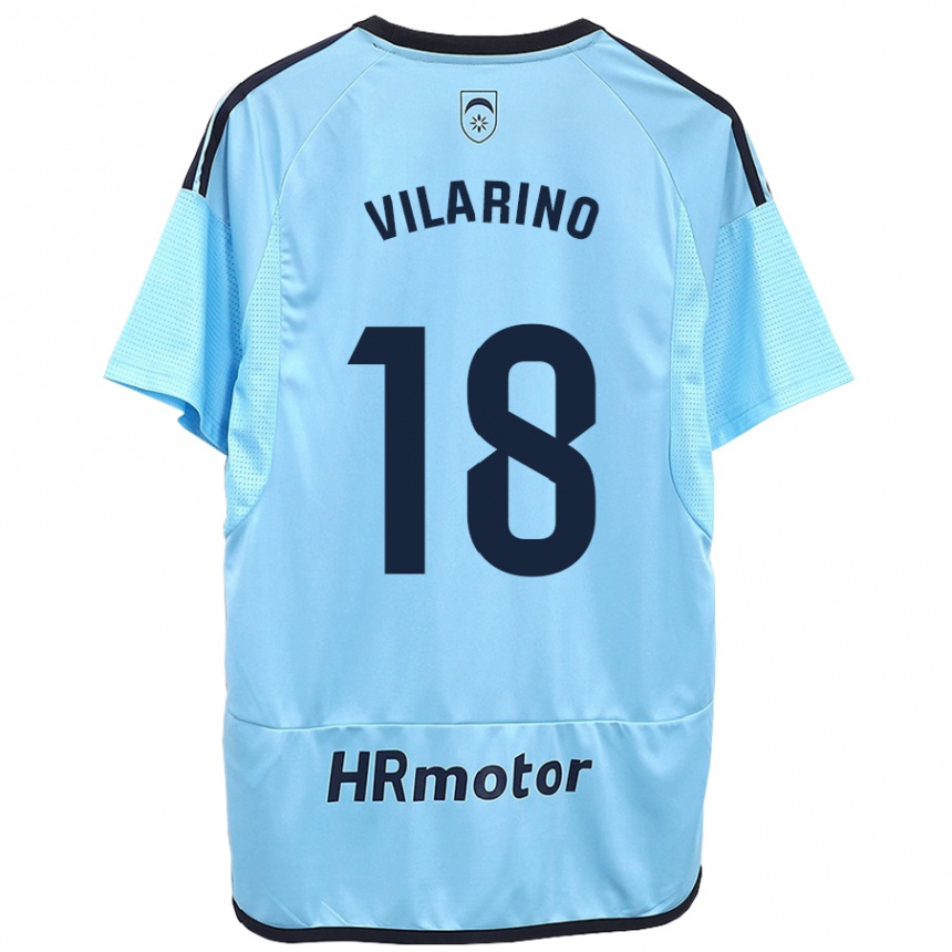 Hombre Fútbol Camiseta Maitane Vilariño #18 Azul 2ª Equipación 2023/24 Perú