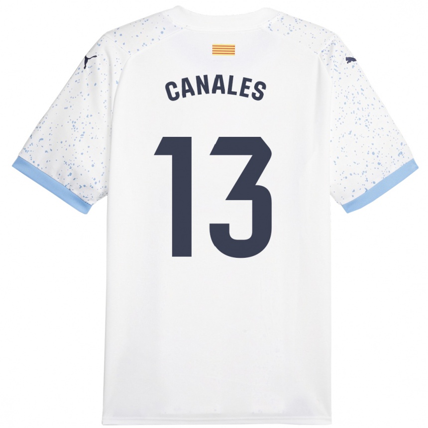 Hombre Fútbol Camiseta Juanvi Canales #13 Blanco 2ª Equipación 2023/24 Perú