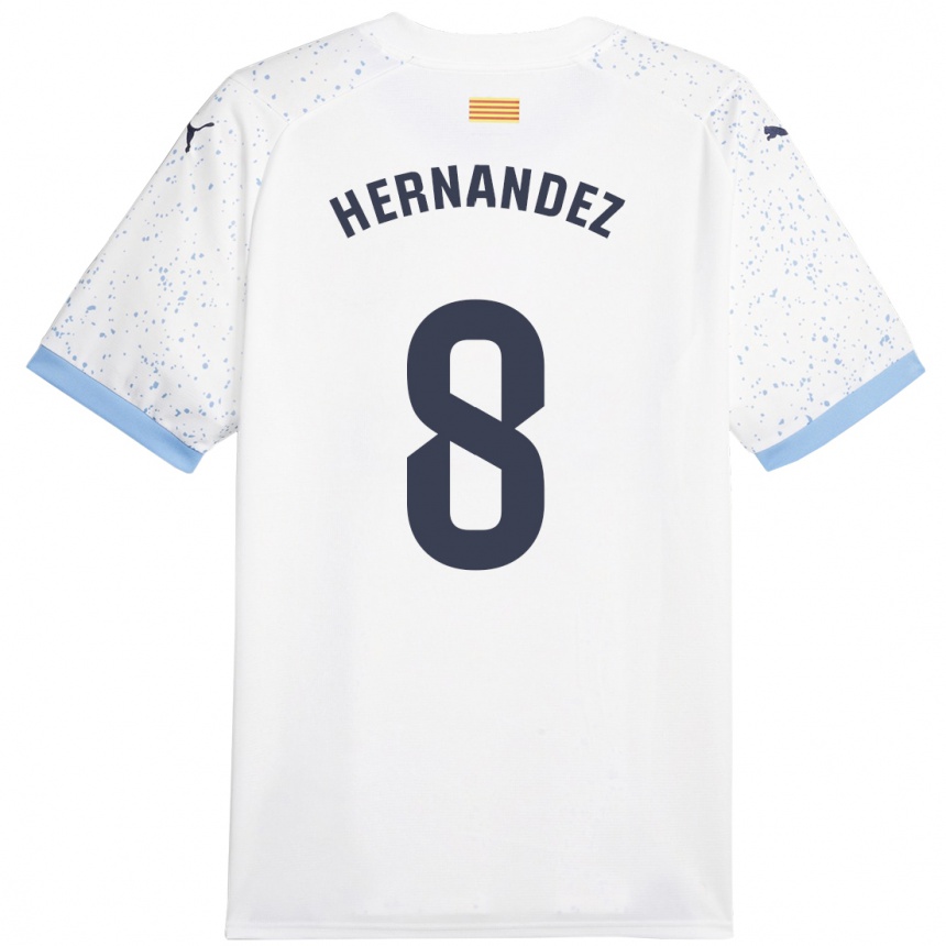 Hombre Fútbol Camiseta Sofia Hernández #8 Blanco 2ª Equipación 2023/24 Perú