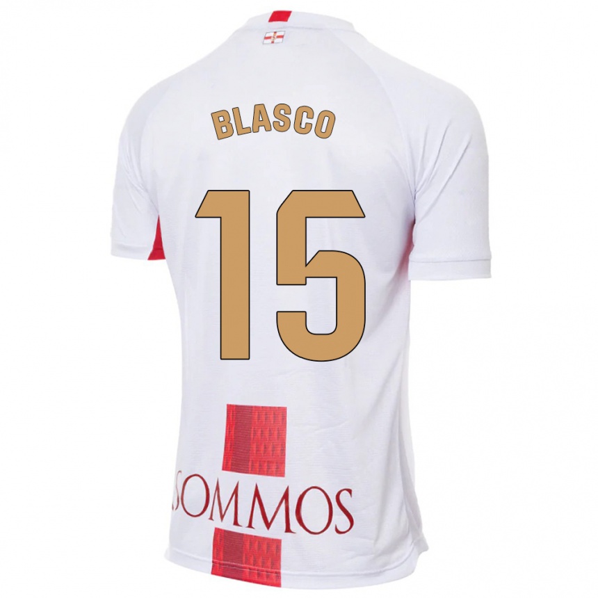 Hombre Fútbol Camiseta Jérémy Blasco #15 Blanco 2ª Equipación 2023/24 Perú