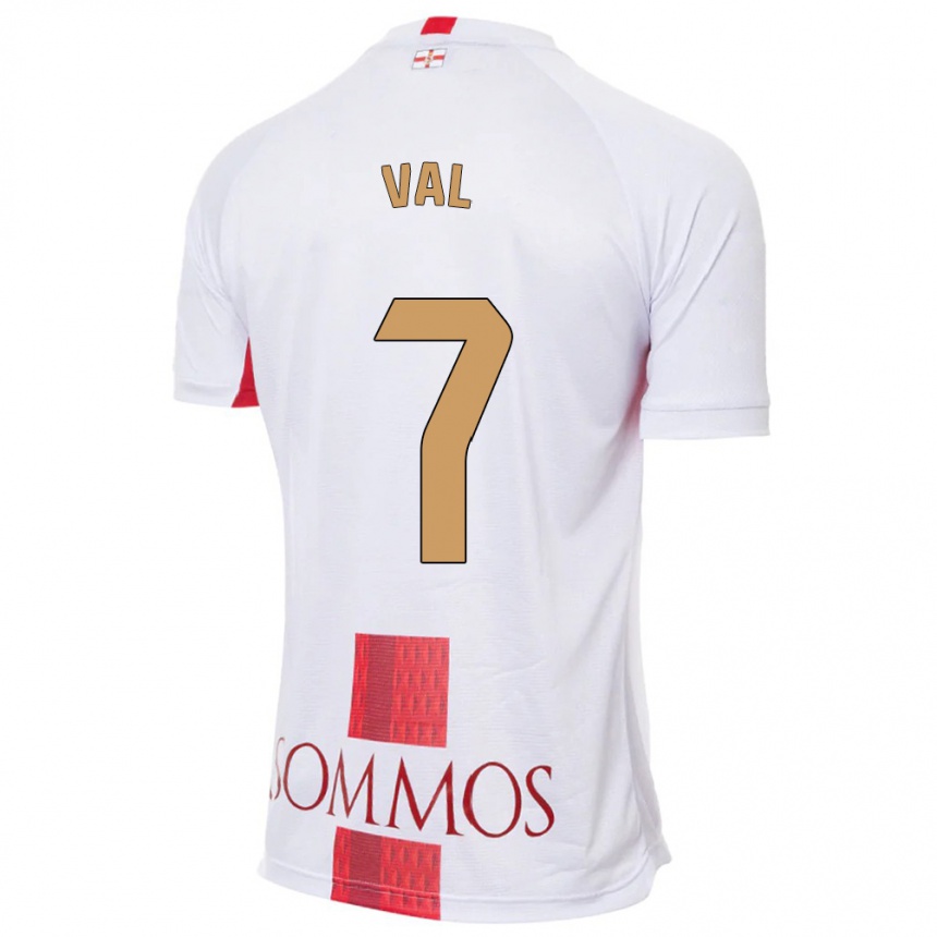 Hombre Fútbol Camiseta Rodri Val #7 Blanco 2ª Equipación 2023/24 Perú