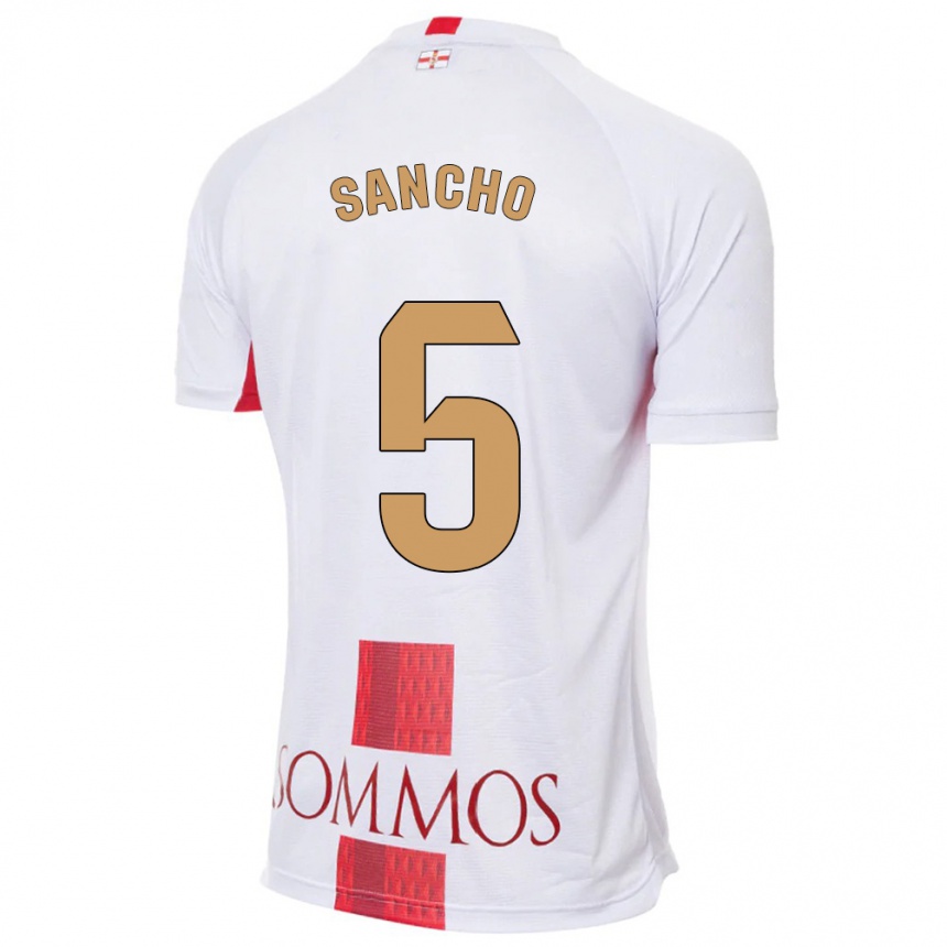 Hombre Fútbol Camiseta Esther Sancho #5 Blanco 2ª Equipación 2023/24 Perú