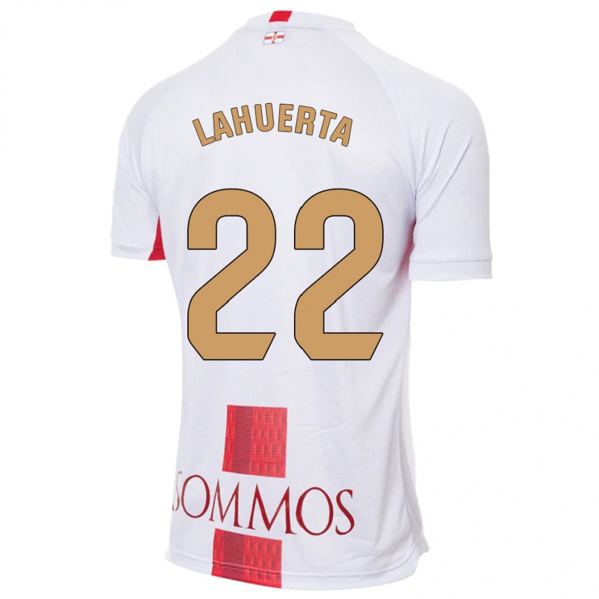 Hombre Fútbol Camiseta Gema Lahuerta #22 Blanco 2ª Equipación 2023/24 Perú