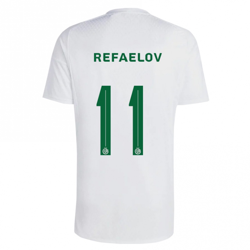 Hombre Fútbol Camiseta Lior Refaelov #11 Verde Azul 2ª Equipación 2023/24 Perú