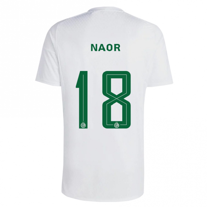 Hombre Fútbol Camiseta Goni Naor #18 Verde Azul 2ª Equipación 2023/24 Perú