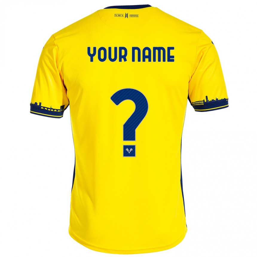 Hombre Fútbol Camiseta Su Nombre #0 Amarillo 2ª Equipación 2023/24 Perú