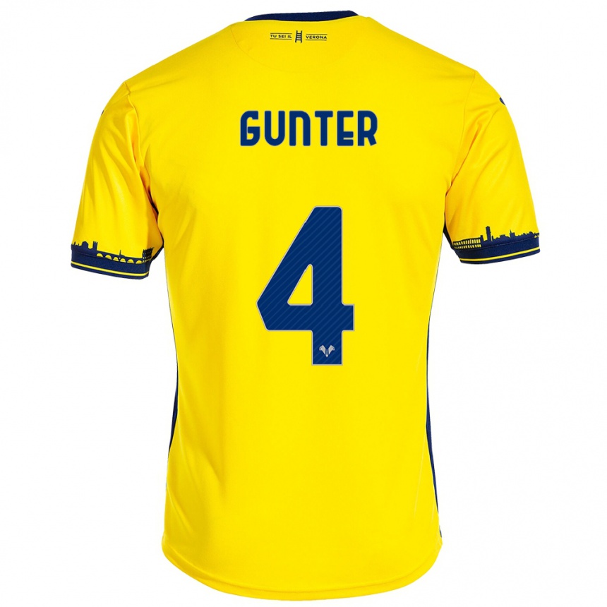 Hombre Fútbol Camiseta Koray Günter #4 Amarillo 2ª Equipación 2023/24 Perú