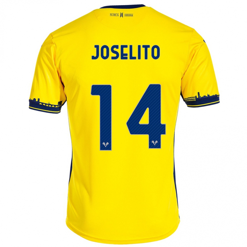 Hombre Fútbol Camiseta Joselito #14 Amarillo 2ª Equipación 2023/24 Perú