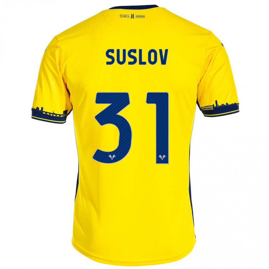 Hombre Fútbol Camiseta Tomas Suslov #31 Amarillo 2ª Equipación 2023/24 Perú