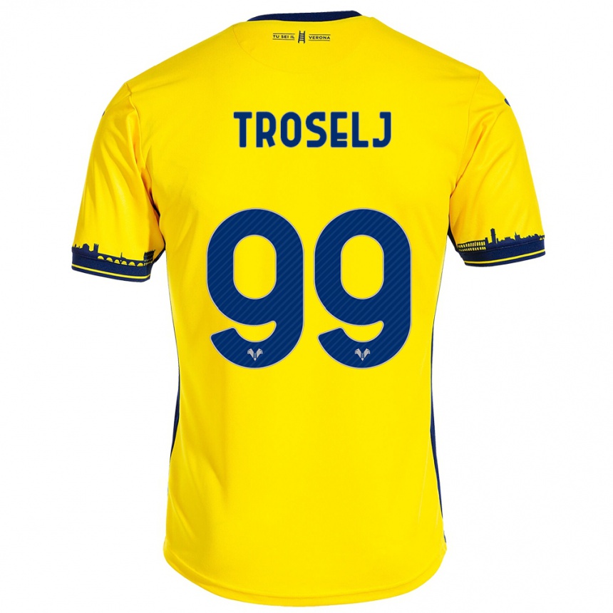 Hombre Fútbol Camiseta Ethan Troselj #99 Amarillo 2ª Equipación 2023/24 Perú