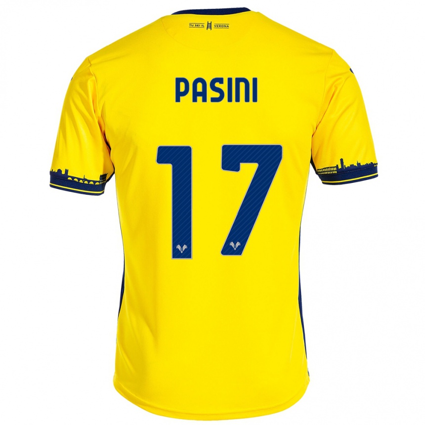 Hombre Fútbol Camiseta Veronica Pasini #17 Amarillo 2ª Equipación 2023/24 Perú