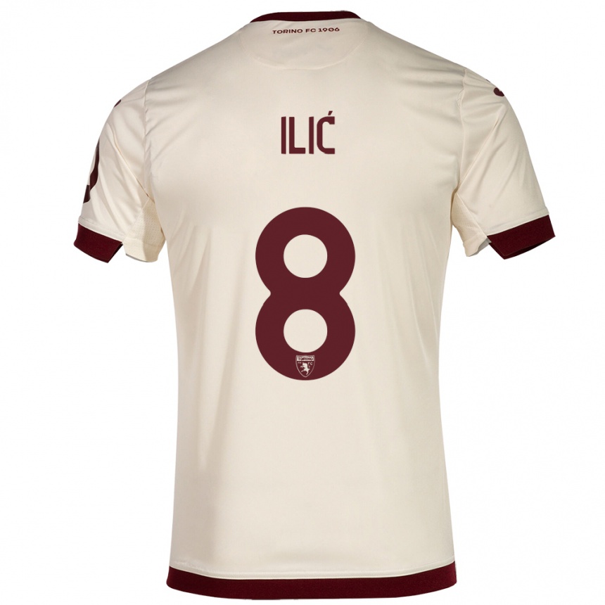 Hombre Fútbol Camiseta Ivan Ilić #8 Champán 2ª Equipación 2023/24 Perú