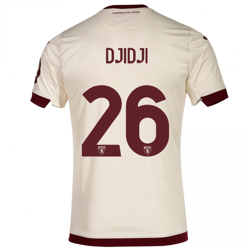 Hombre Fútbol Camiseta Koffi Djidji #26 Champán 2ª Equipación 2023/24 Perú