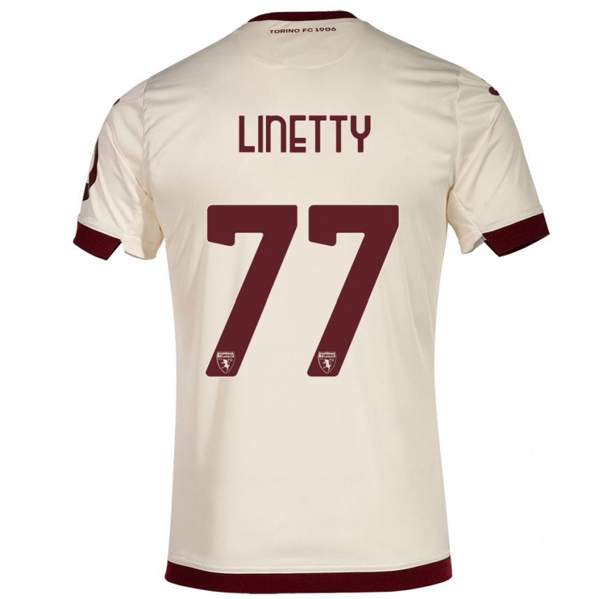 Hombre Fútbol Camiseta Karol Linetty #77 Champán 2ª Equipación 2023/24 Perú