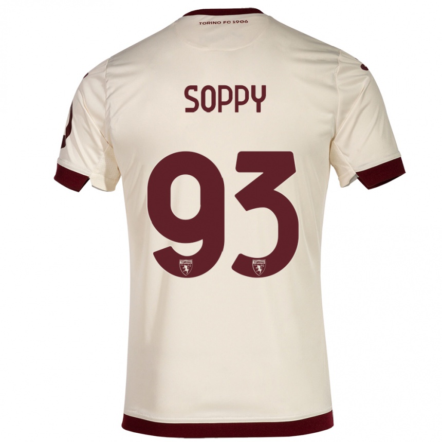 Hombre Fútbol Camiseta Brandon Soppy #93 Champán 2ª Equipación 2023/24 Perú