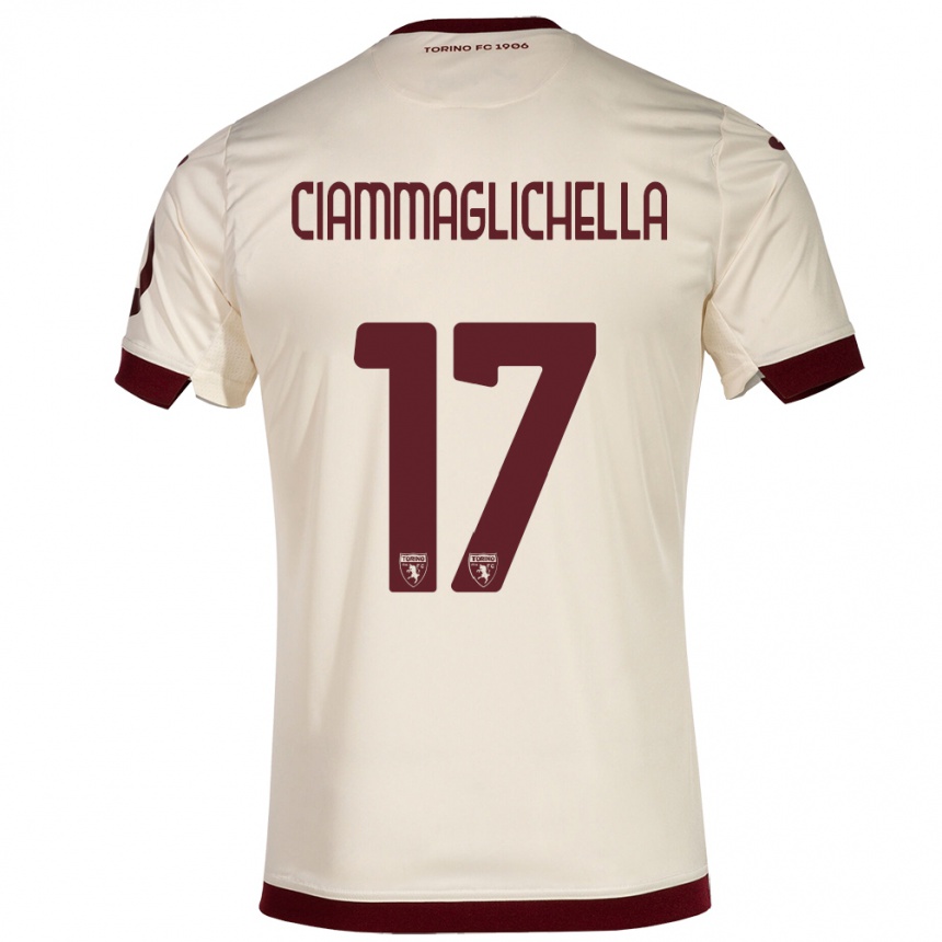 Hombre Fútbol Camiseta Aaron Ciammaglichella #17 Champán 2ª Equipación 2023/24 Perú