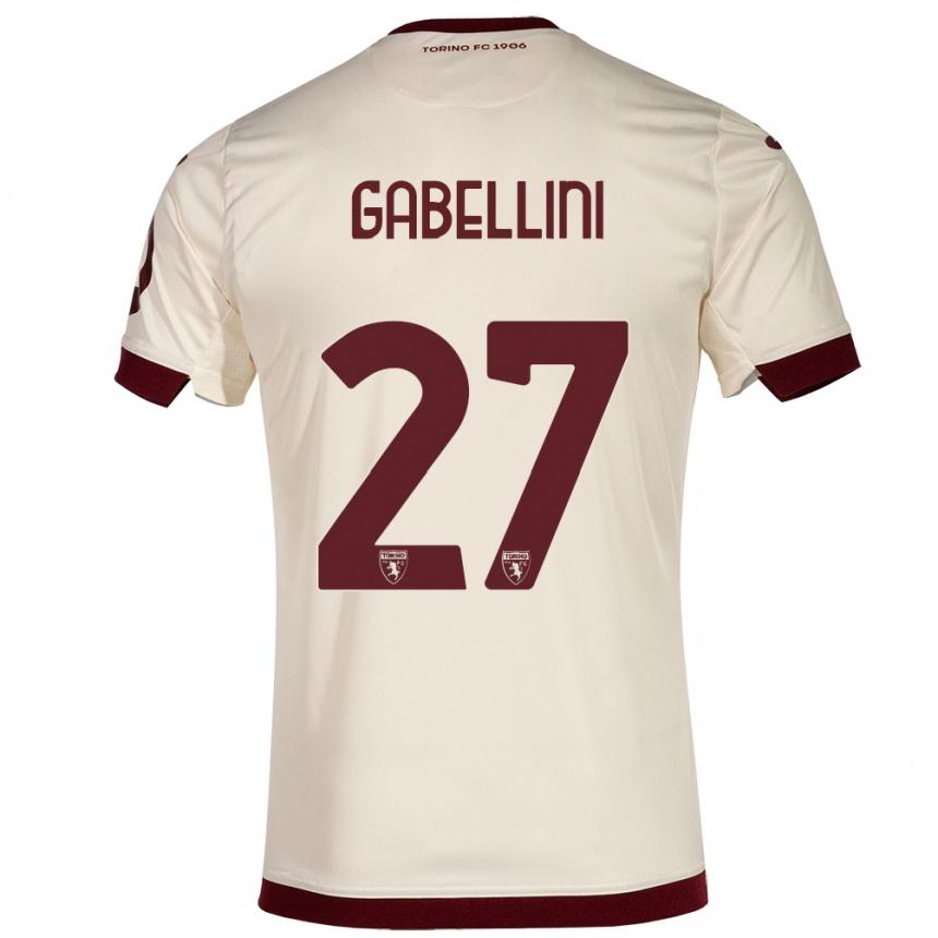 Hombre Fútbol Camiseta Tommaso Gabellini #27 Champán 2ª Equipación 2023/24 Perú