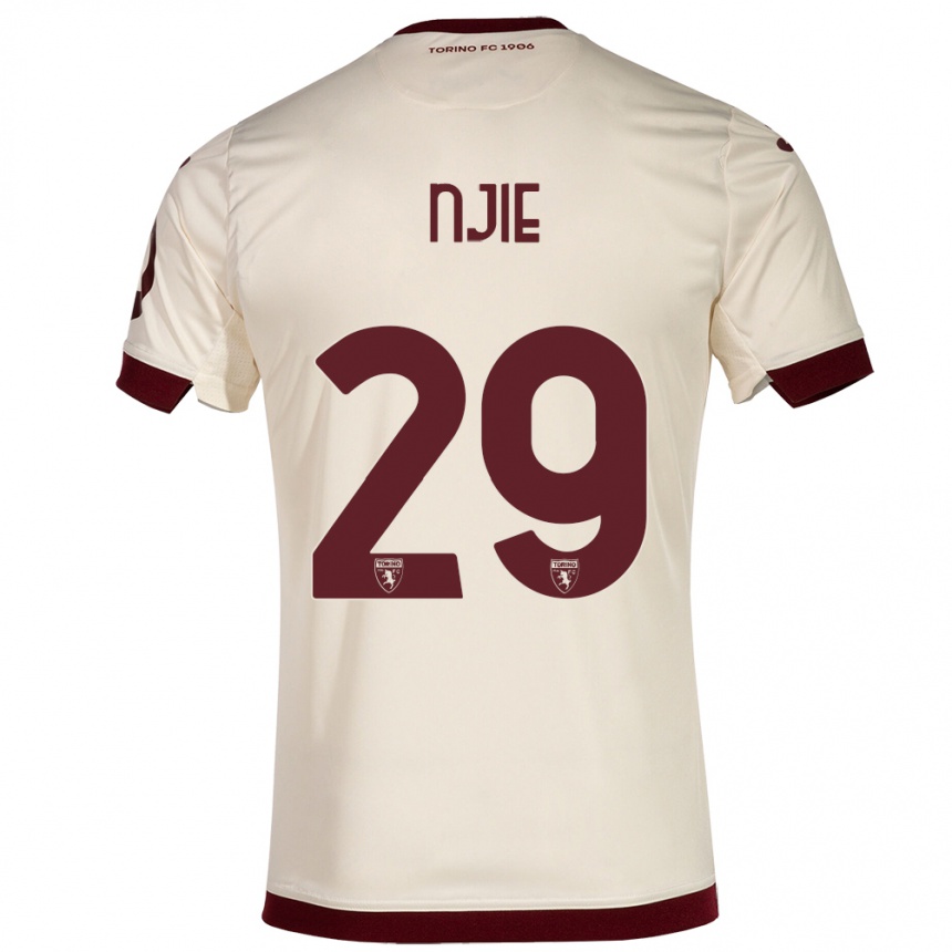 Hombre Fútbol Camiseta Alieu Njie #29 Champán 2ª Equipación 2023/24 Perú