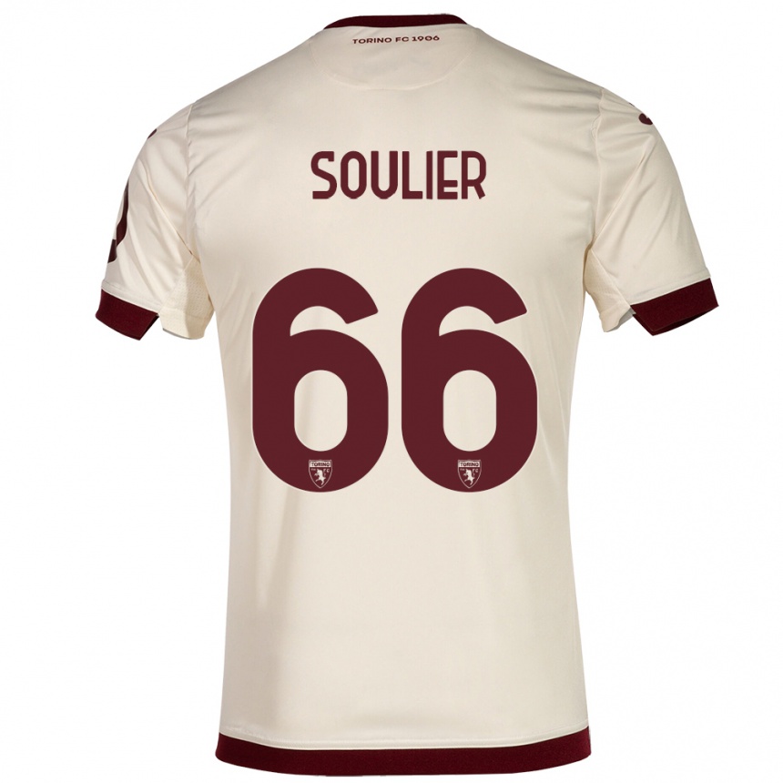 Hombre Fútbol Camiseta Evan Soulier #66 Champán 2ª Equipación 2023/24 Perú