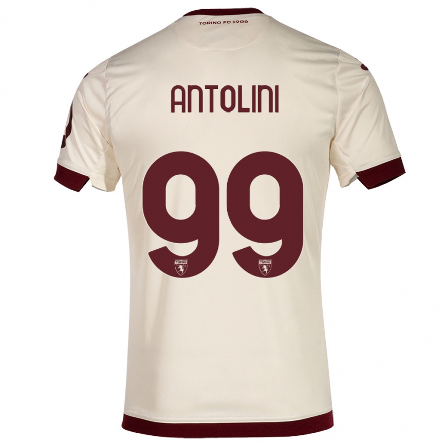 Hombre Fútbol Camiseta Jacopo Antolini #99 Champán 2ª Equipación 2023/24 Perú