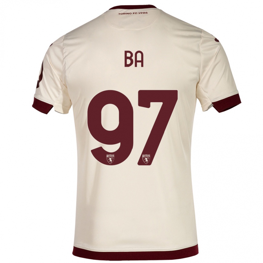 Hombre Fútbol Camiseta El-Hadji Ba #97 Champán 2ª Equipación 2023/24 Perú