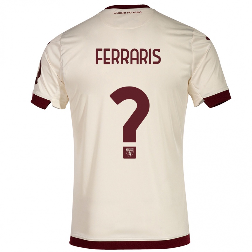 Hombre Fútbol Camiseta Lorenzo Ferraris #0 Champán 2ª Equipación 2023/24 Perú