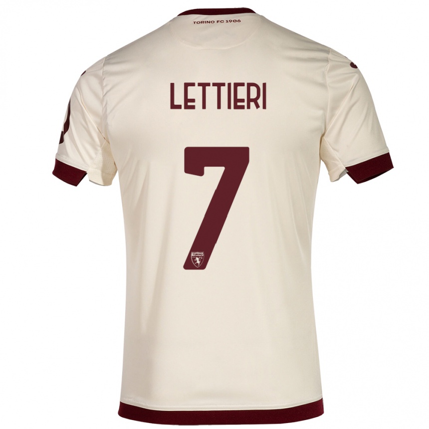 Hombre Fútbol Camiseta Jessica Lettieri #7 Champán 2ª Equipación 2023/24 Perú