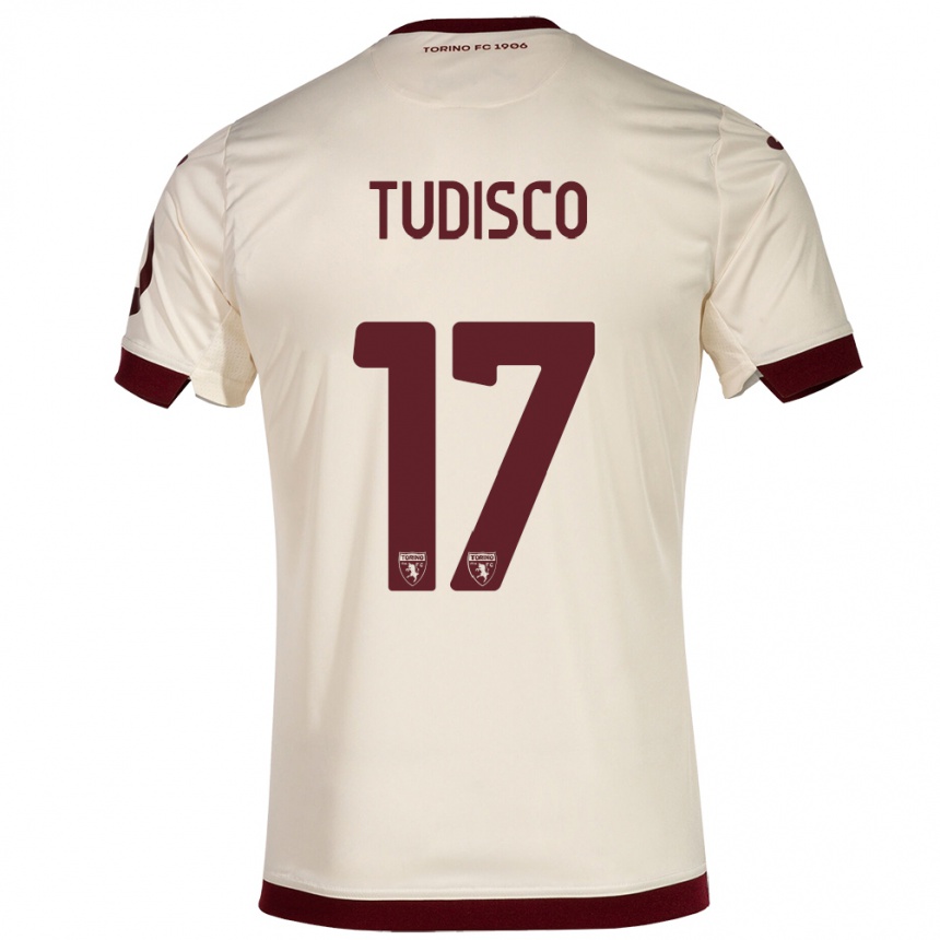 Hombre Fútbol Camiseta Giorgia Tudisco #17 Champán 2ª Equipación 2023/24 Perú