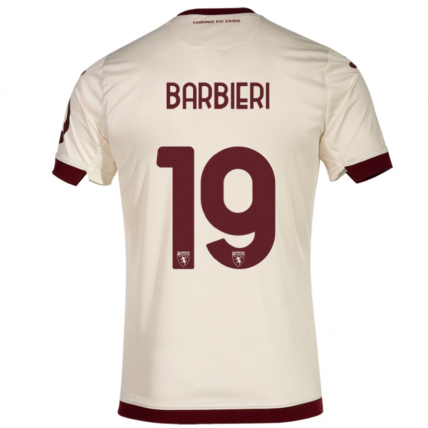 Hombre Fútbol Camiseta Raffaella Barbieri #19 Champán 2ª Equipación 2023/24 Perú