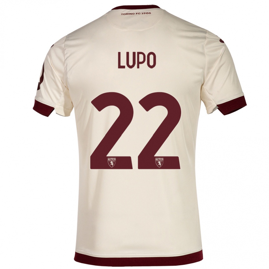 Hombre Fútbol Camiseta Enrica Lupo #22 Champán 2ª Equipación 2023/24 Perú