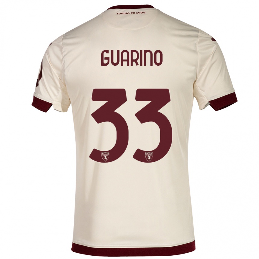 Hombre Fútbol Camiseta Rita Guarino #33 Champán 2ª Equipación 2023/24 Perú