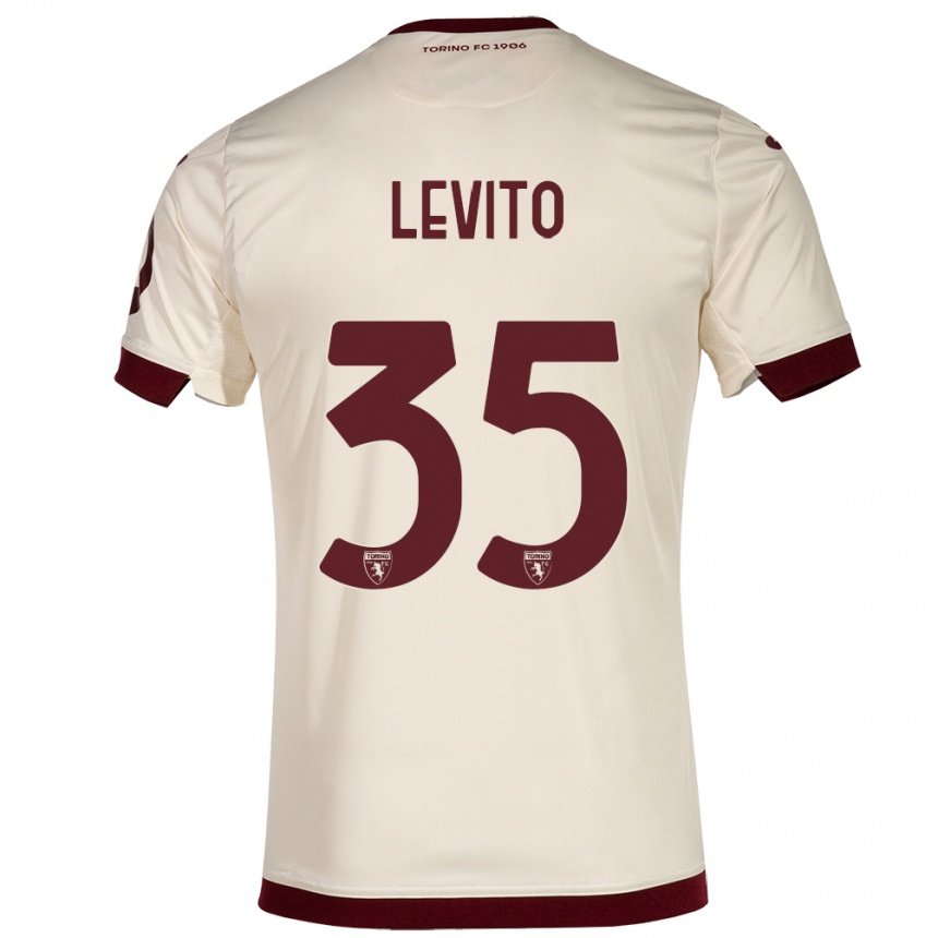 Hombre Fútbol Camiseta Isabeau Levito #35 Champán 2ª Equipación 2023/24 Perú