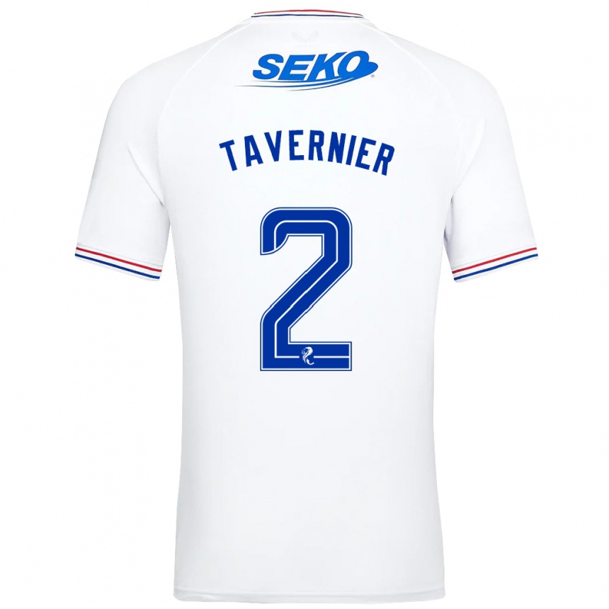 Hombre Fútbol Camiseta James Tavernier #2 Blanco 2ª Equipación 2023/24 Perú