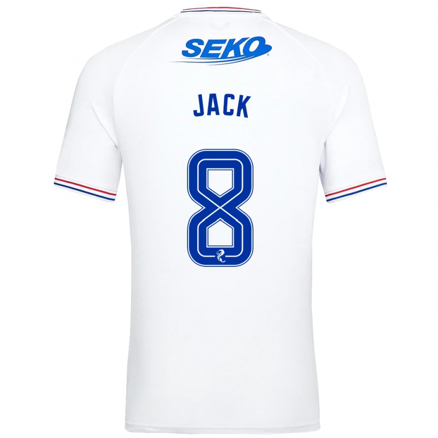 Hombre Fútbol Camiseta Ryan Jack #8 Blanco 2ª Equipación 2023/24 Perú