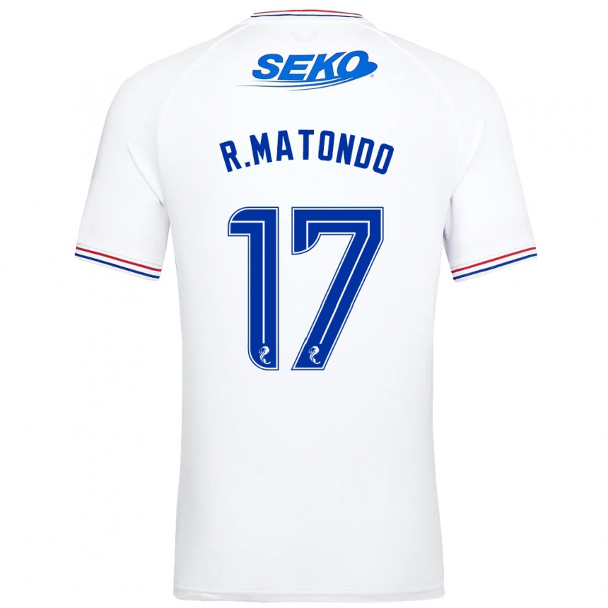 Hombre Fútbol Camiseta Rabbi Matondo #17 Blanco 2ª Equipación 2023/24 Perú