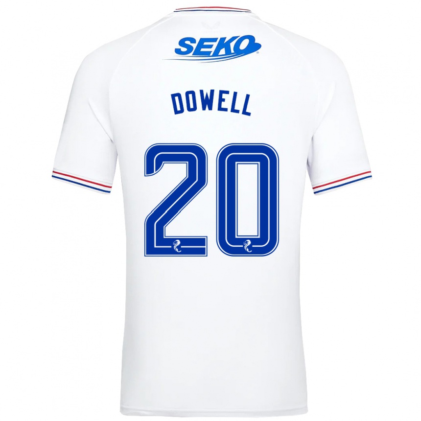 Hombre Fútbol Camiseta Kieran Dowell #20 Blanco 2ª Equipación 2023/24 Perú