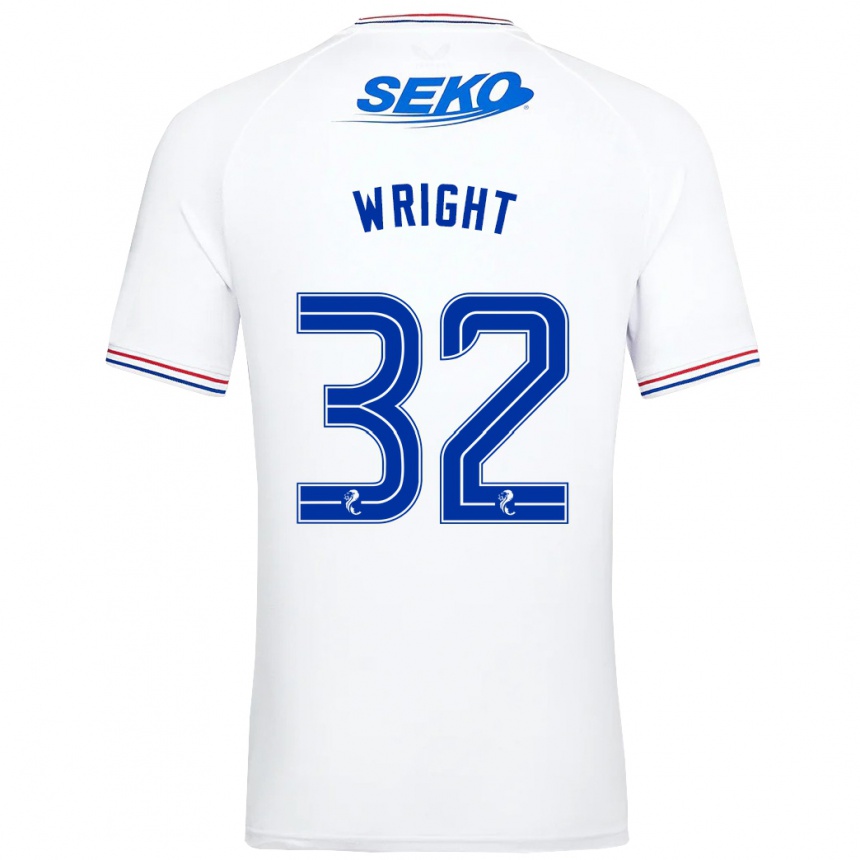 Hombre Fútbol Camiseta Kieran Wright #32 Blanco 2ª Equipación 2023/24 Perú